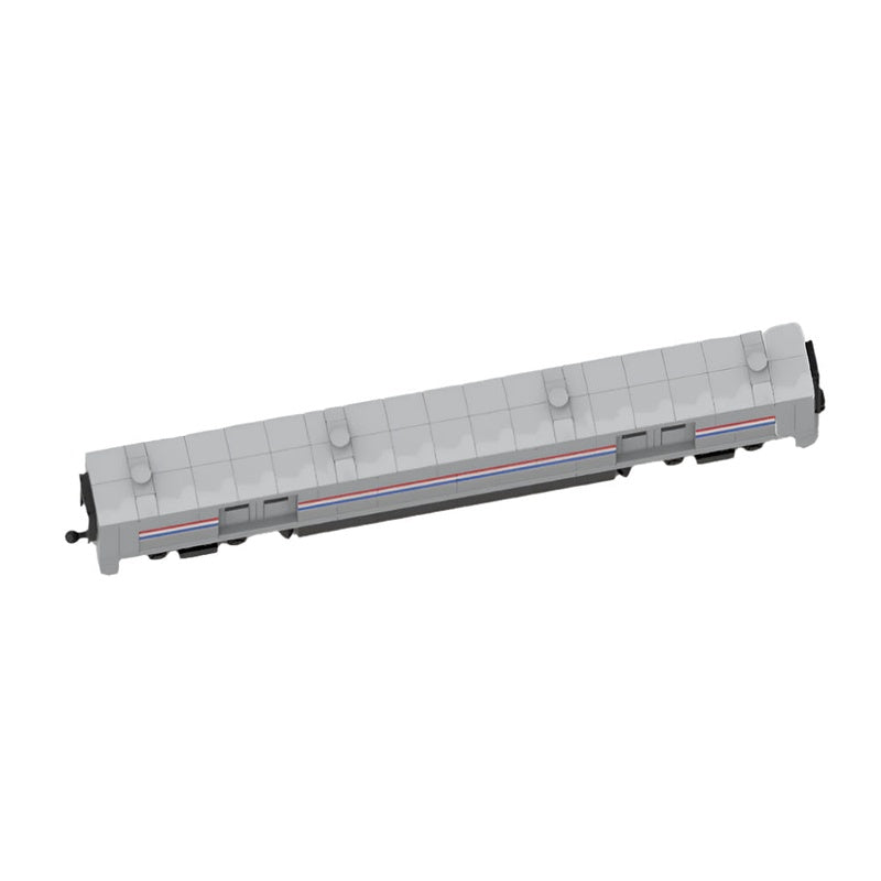 Modern Baggage Coach Train MOC Building Kit | Precision Railway Carriage Model - 2