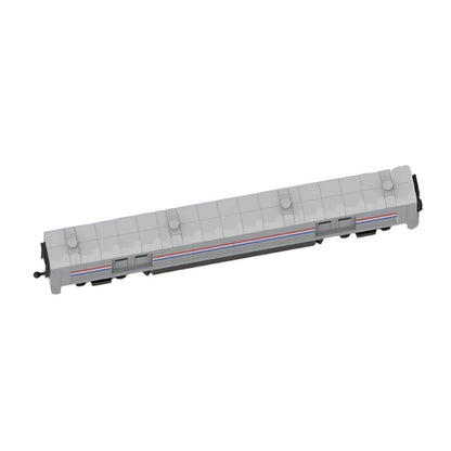 Modern Baggage Coach Train MOC Building Kit | Precision Railway Carriage Model - 2