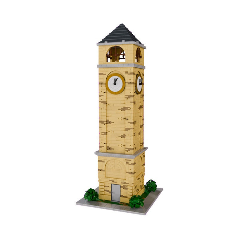 Modern Clock Tower MOC Building Kit | City Landmark Architecture Model - 1