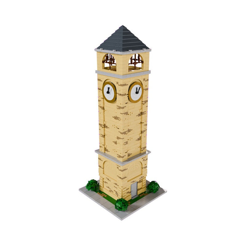 Modern Clock Tower MOC Building Kit | City Landmark Architecture Model - 2