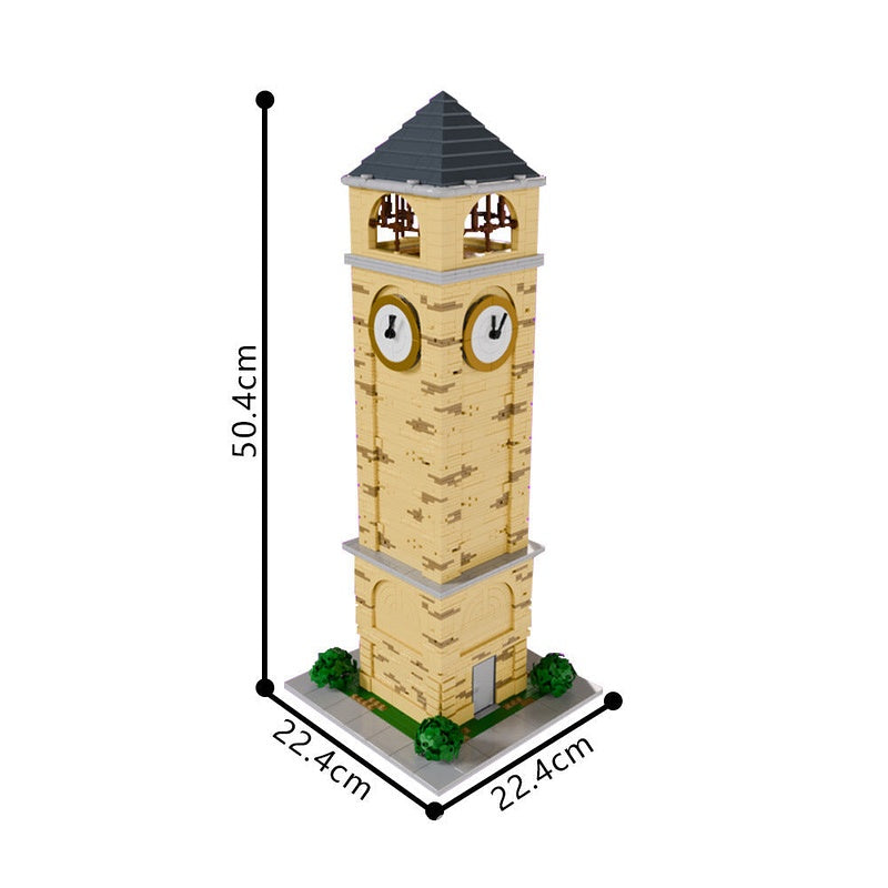 Modern Clock Tower MOC Building Kit | City Landmark Architecture Model - 3