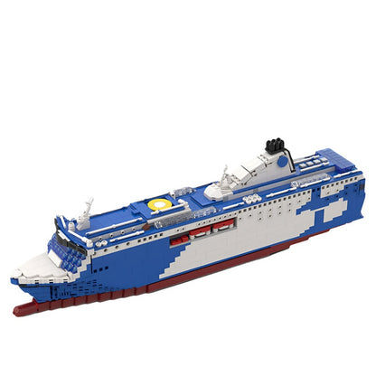 Modern Cruiseferry MOC Building Kit - 1:325 Scale Maritime Model - 2