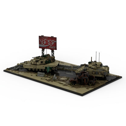 Modern Desert Armored Convoy Diorama MOC Building Kit | 1:35 Scale - 2
