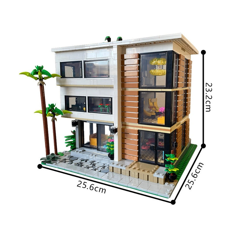 Modern House MOC Building Kit | Contemporary Architecture Model - 4