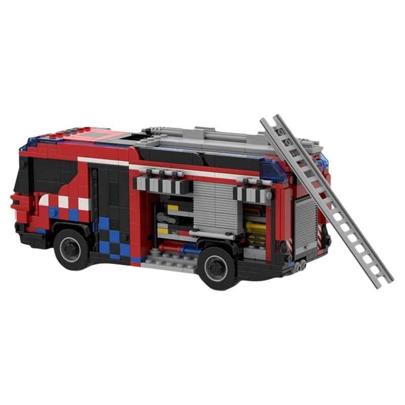 Modern Hybrid Municipal Fire Engine MOC Building Kit - 4
