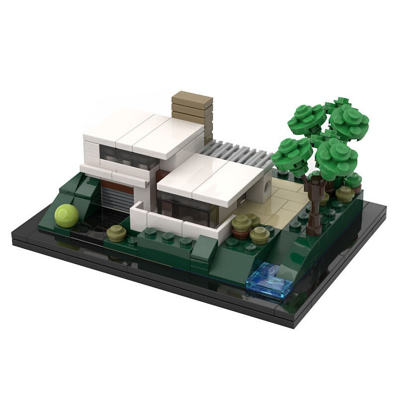 Modern Villa Archidoodle MOC Building Kit | Contemporary House Model - 3