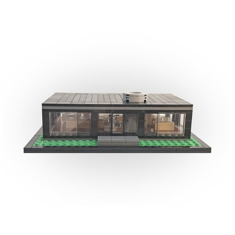 Modernist Glass House Residence MOC Building Kit - 2