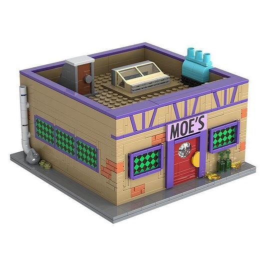 Modular 90s Cartoon Tavern MOC Building Kit Retro Architecture Model - 1