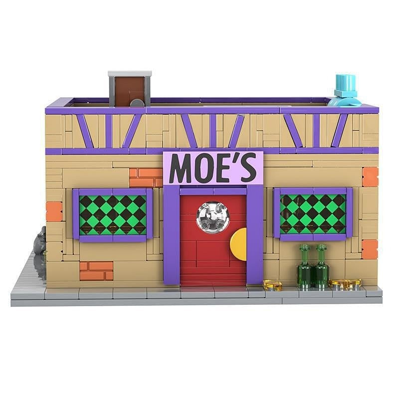 Modular 90s Cartoon Tavern MOC Building Kit Retro Architecture Model - 2