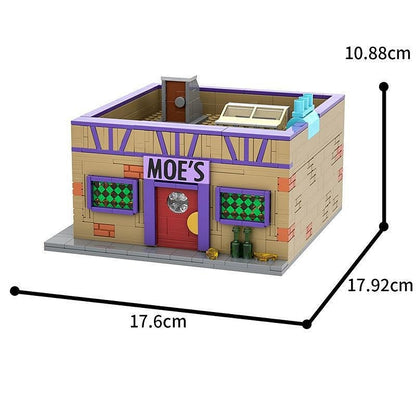 Modular 90s Cartoon Tavern MOC Building Kit Retro Architecture Model - 5