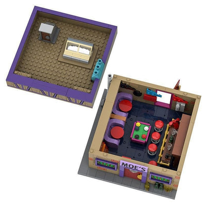 Modular 90s Cartoon Tavern MOC Building Kit Retro Architecture Model - 7