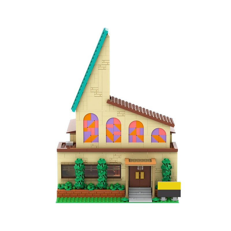 Modular Animated Sitcom Town Church Building Kit | Compatible MOC - 2