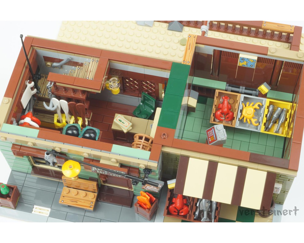 Modular Bait Shop And Grocery Building Kit | Compatible MOC - 3