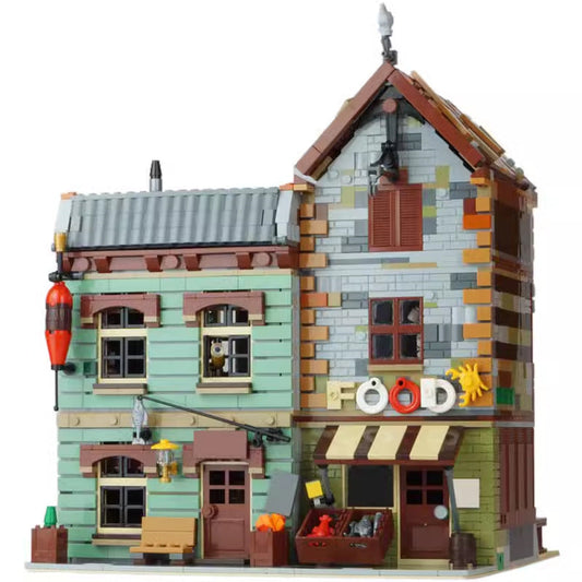 Modular Bait Shop And Grocery Building Kit | LEGO-Compatible MOC - 1