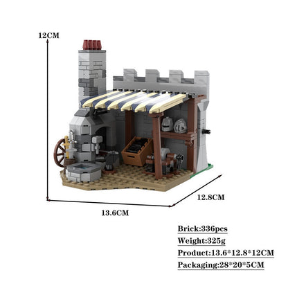 Modular Blacksmith MOC Building Kit | Medieval Forge Workshop - 2