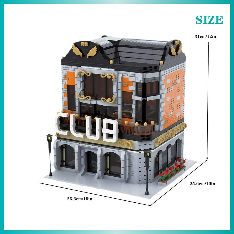 Modular CLUB MOC Building Kit | Modern City Entertainment Architecture - 3
