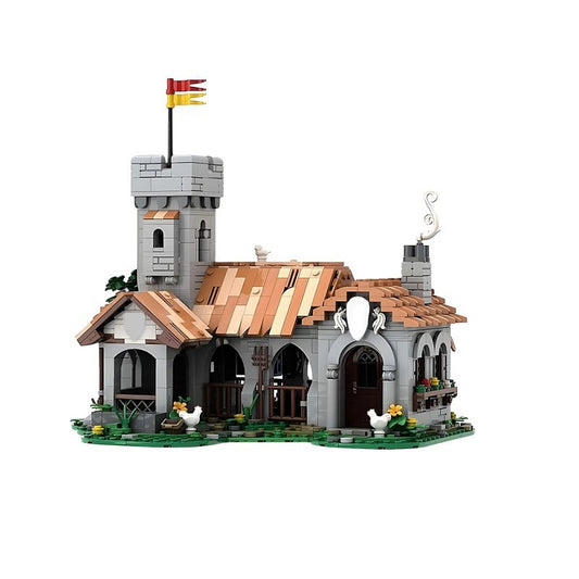 Modular Medieval Royal Horse Stable  Building Kit | LEGO-Compatible MOC - 1