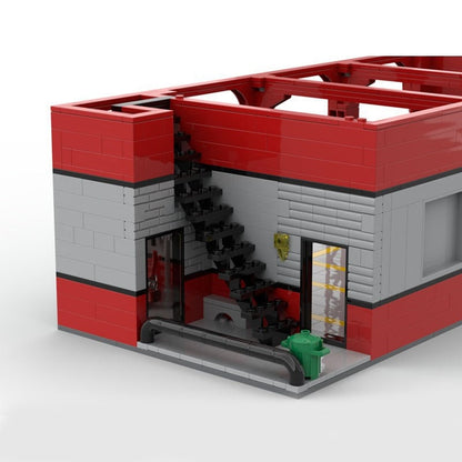 Modular Parking Lot MOC Building Kit | Modern City Display Scene - 5