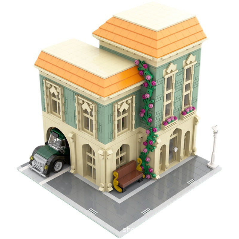 Modular Post Office MOC Building Kit With Delivery Car | City Scene Model - 3