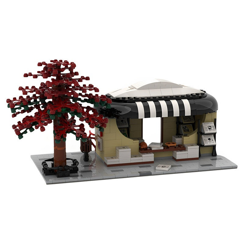Modular Street Newsstand Kiosk MOC Building Kit - 2