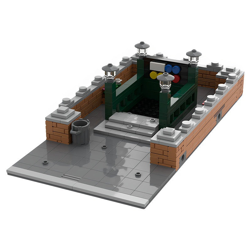 Modular Subway Entrance MOC Building Kit - 2