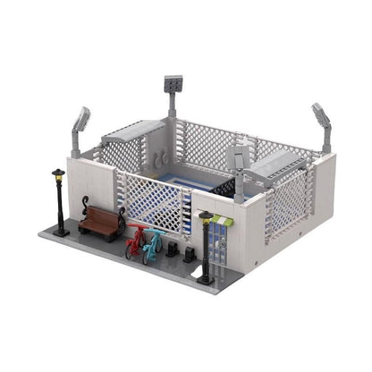 Modular Tennis Court MOC Building Kit | City Sports Facility Model - 1