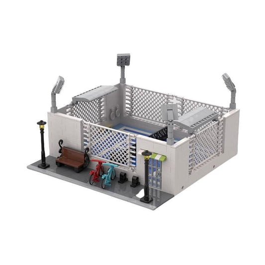 Modular Tennis Court MOC Building Kit | City Sports Facility Model - 1
