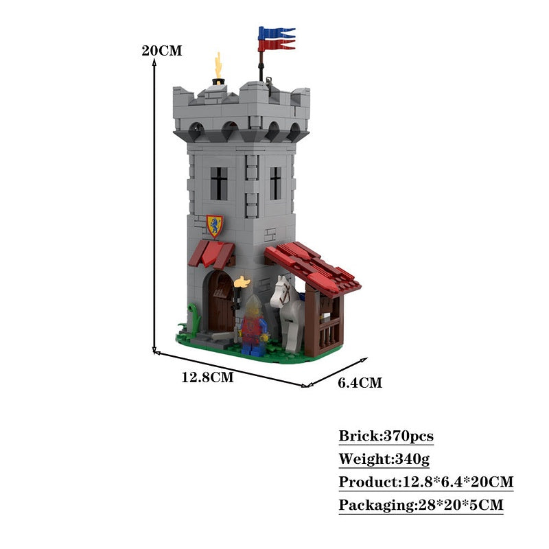 Modular Watchtower MOC Building Kit | Medieval Castle Tower Architecture - 4