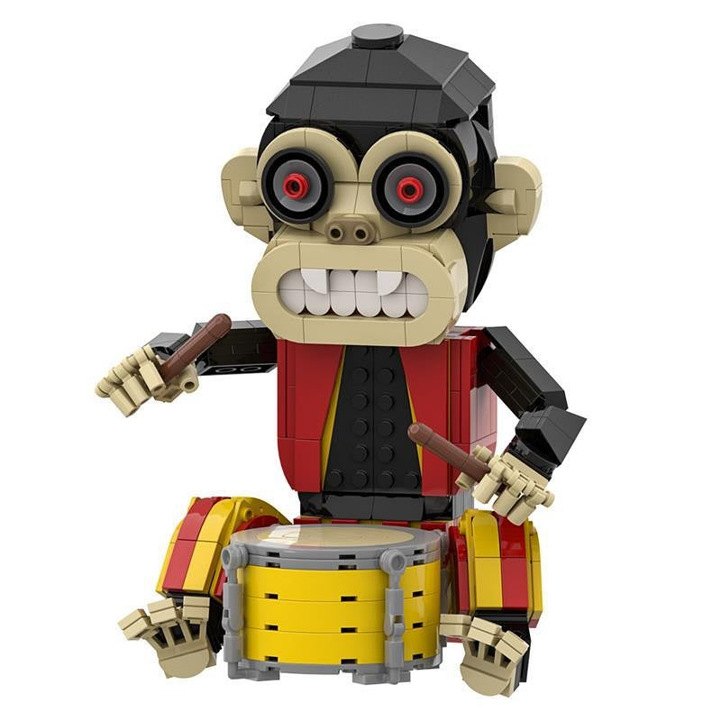 Monkey MOC Building Kit | Poseable Wildlife Sculpture Display Model - 1