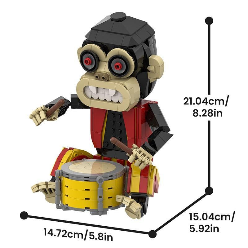 Monkey MOC Building Kit | Poseable Wildlife Sculpture Display Model - 4