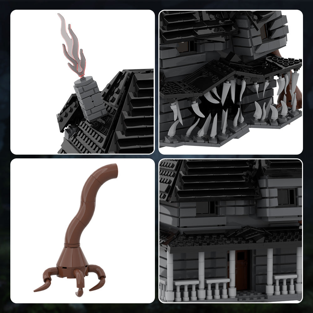 monster house building set | lego compatible - 4