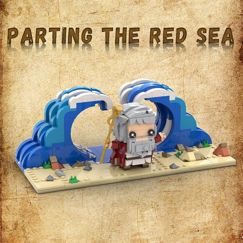 Moses Parting the Red Sea MOC Building Kit | Biblical Diorama Model - 1