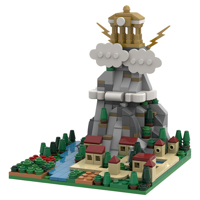 Mount Olympus & Thebes Greek Mythology Microscale MOC Building Kit - 1