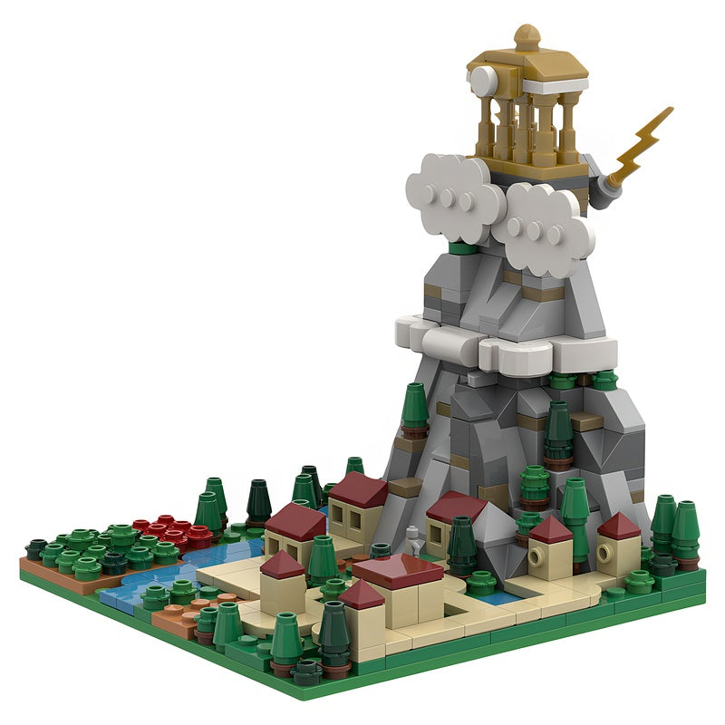 Mount Olympus & Thebes Greek Mythology Microscale MOC Building Kit - 4