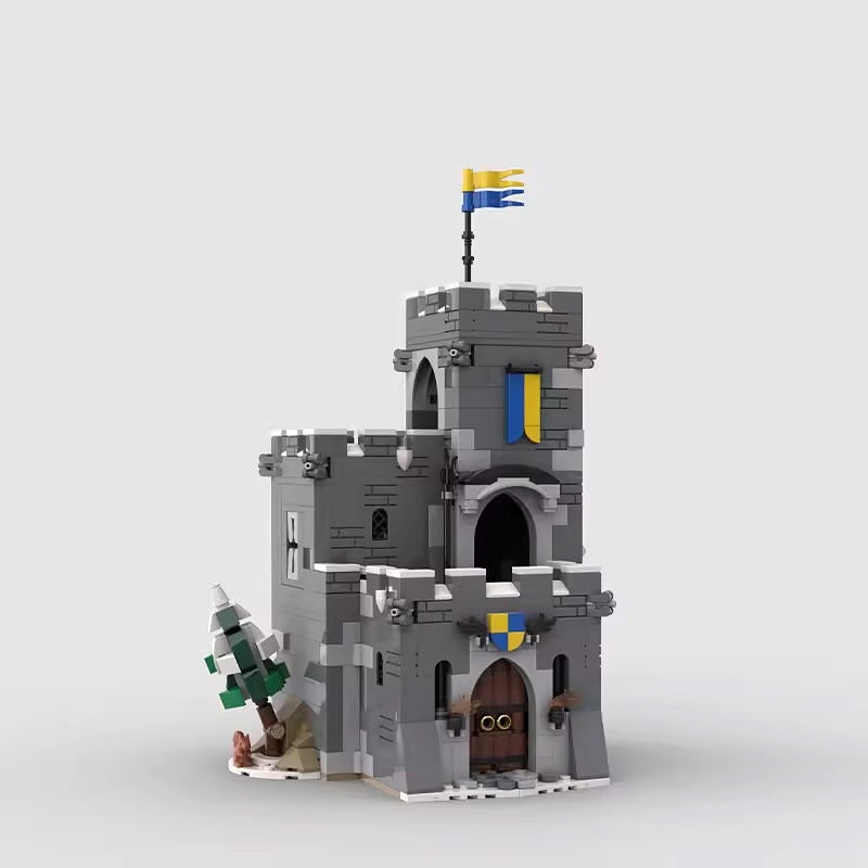 Mountain Tower MOC Medieval Architecture Building Kit - 3