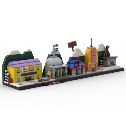 Mountain Town Landmark Skyline MOC Miniature Architecture Building Kit - 1
