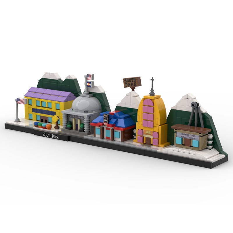 Mountain Town Landmark Skyline MOC Miniature Architecture Building Kit - 2