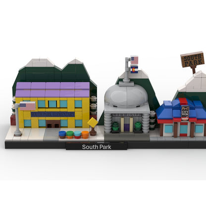 Mountain Town Landmark Skyline MOC Miniature Architecture Building Kit - 3
