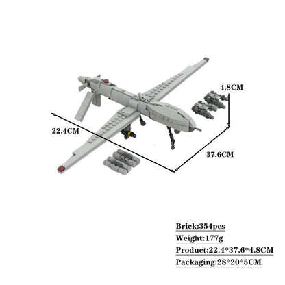 MQ-1 Predator Drone MOC Building Kit | 1:35 Military Aircraft Model - 3