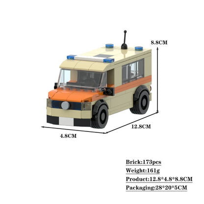 MTW DRK Emergency Car MOC Building Kit | Rescue Service Vehicle Model - 2