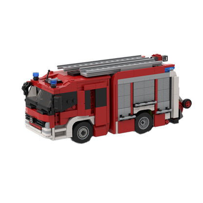 Munich Fire Truck HLF 20/16 Building Kit | LEGO-Compatible MOC - 1
