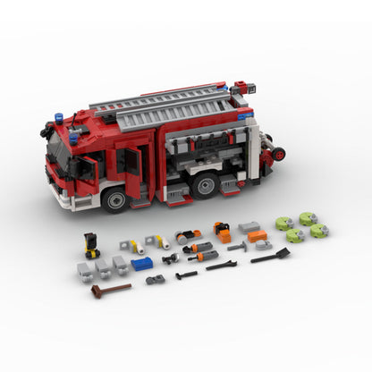 Munich Fire Truck HLF 20/16 Building Kit | LEGO-Compatible MOC - 3