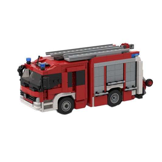 Munich Fire Truck HLF 20/16 MOC Building Kit | Rescue Vehicle Model - 1