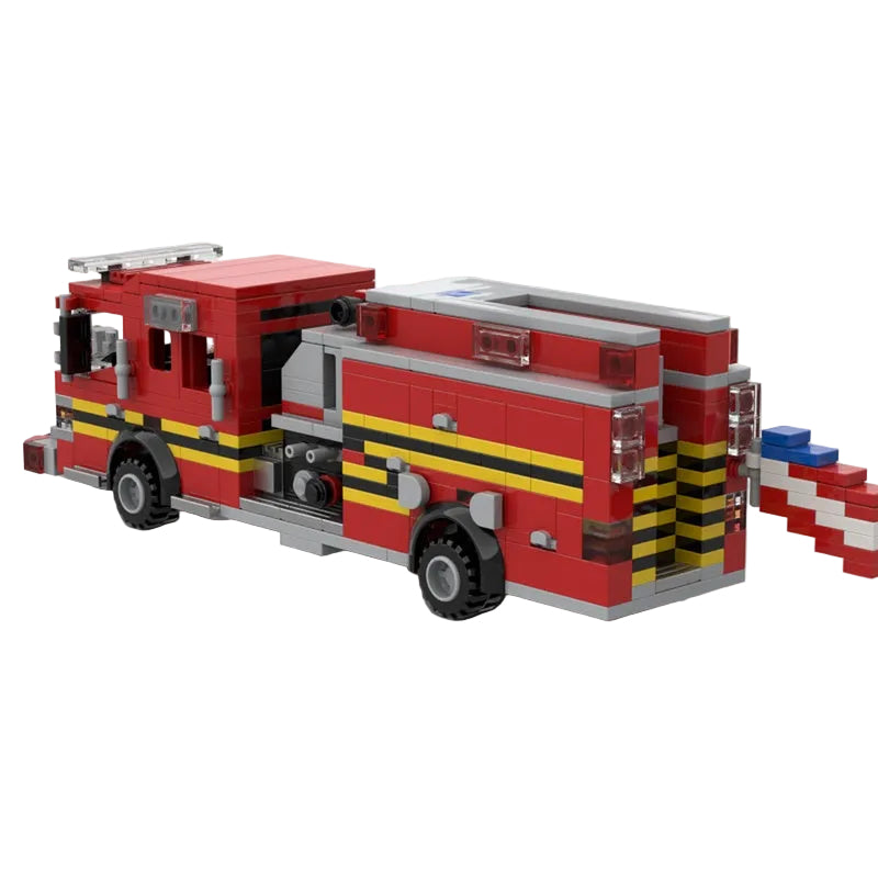 Municipal Pumper Fire Engine MOC Building Kit - 2