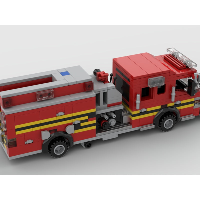 Municipal Pumper Fire Engine MOC Building Kit - 3