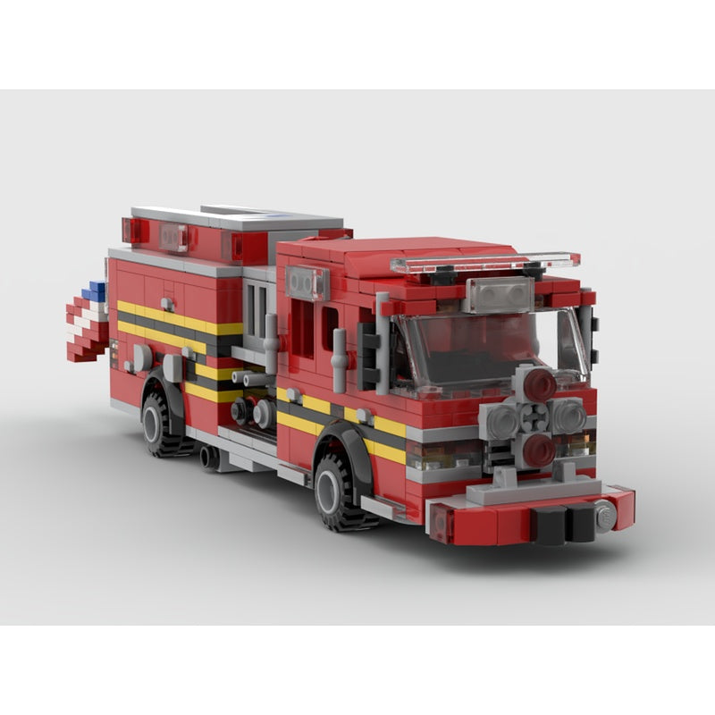 Municipal Pumper Fire Engine MOC Building Kit - 4