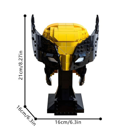 Mutant Hero Cowl Helmet MOC Character Display Building Kit - 2
