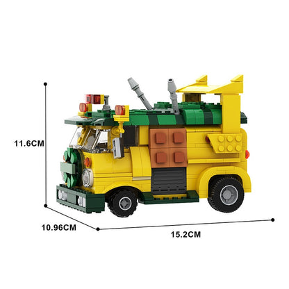 Mutant Ninja Cartoon Team Van Building Kit | Compatible MOC - 4