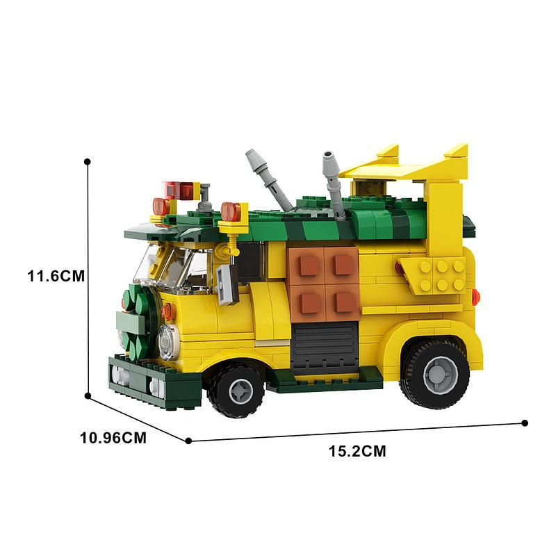 Mutant Ninja Cartoon Team Van Building Kit | LEGO-Compatible MOC - 4