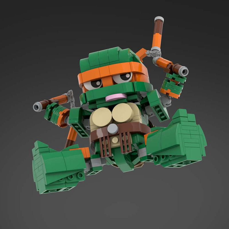Mutant Ninja Turtle Hero Team 4 Character Building Kit | LEGO-Compatible MOC - 4